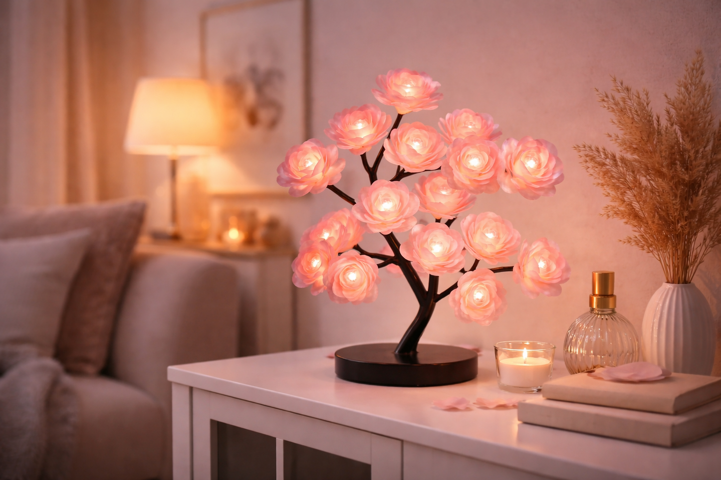 Drzewko Róż LED – romantyczna lampa stołowa na Walentynki